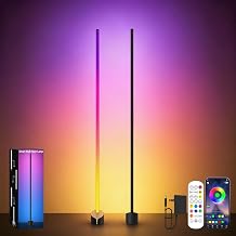 Tyute LED Corner Floor Lamp, RGBICW Corner Light with Music Sync, Smart App and Remote Control, 16 Million Colors & 68+ Scene, Ambient Lighting for Bedroom, Living Room Gaming Room 2pcs