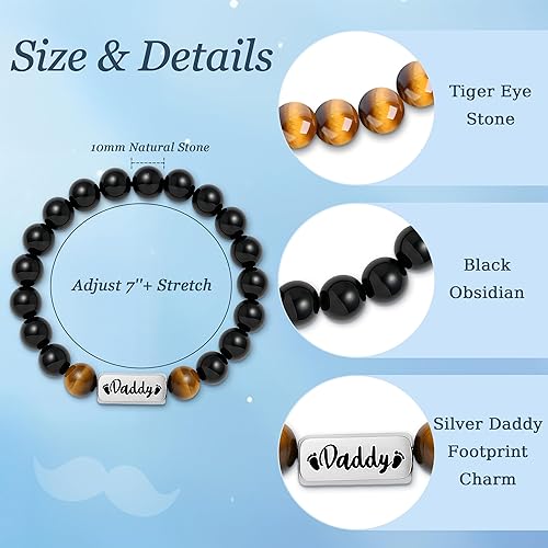 Miniatura 125 de Sereney Christmas Gifts for Him Son Boys Bonus Dad Father Men Boyfriend Grandson Friend as Triple Protection ID Bracelets Birthday Gifts for 9 10 11