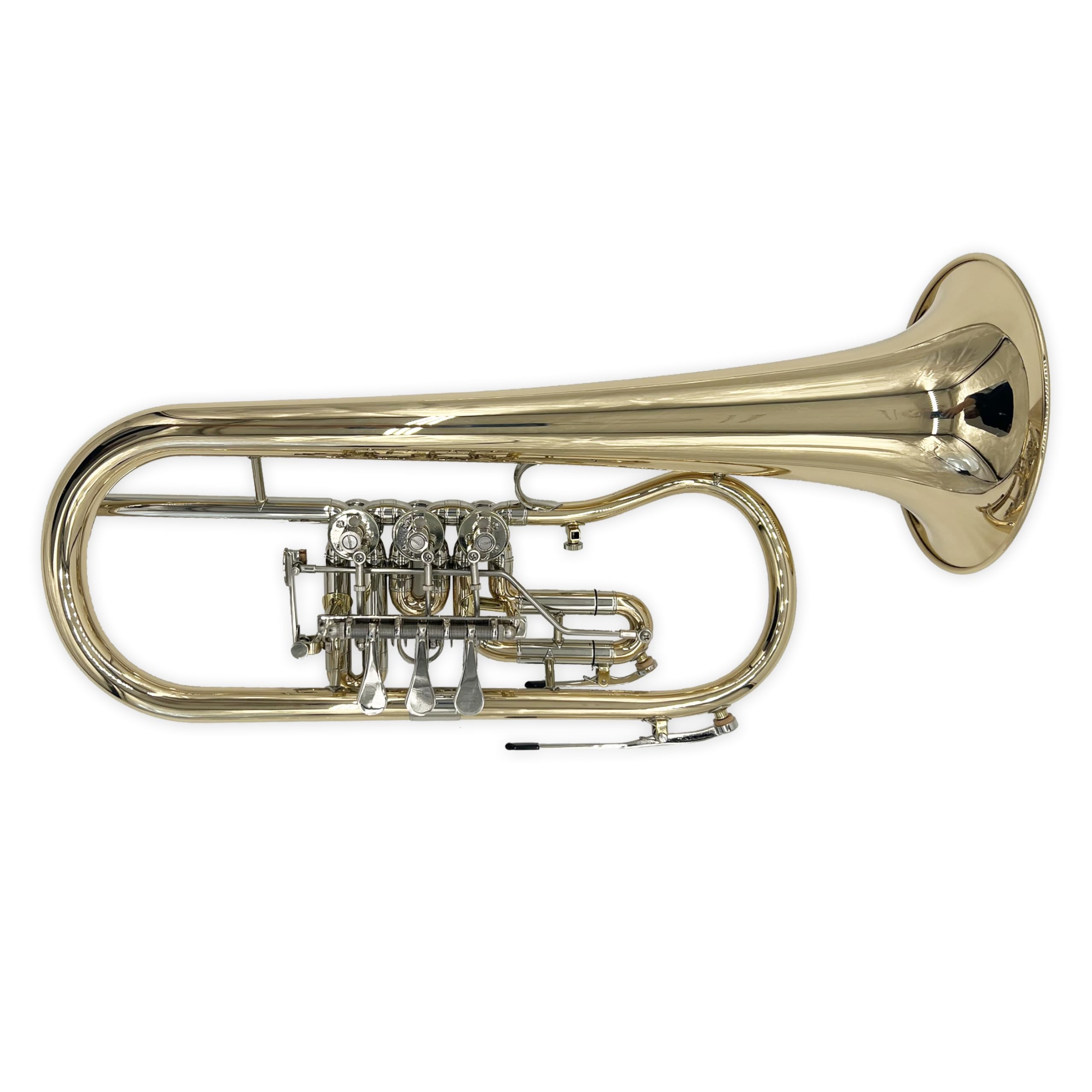 TFH-371 Flügelhorn in B (3 Drehventile mit Trigger) Bugle Goldmessing lackiert