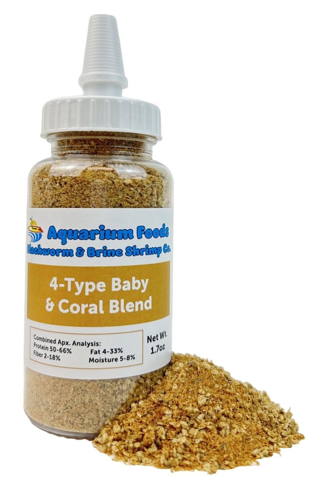 Aquatic Foods Inc. 4-Type Mixed Blend of Cyclops, Daphnia, Rotifers, Ready to Eat Brine Shrimp Eggs for Tropical Fish Fry, Babies, Guppies, Tetras,