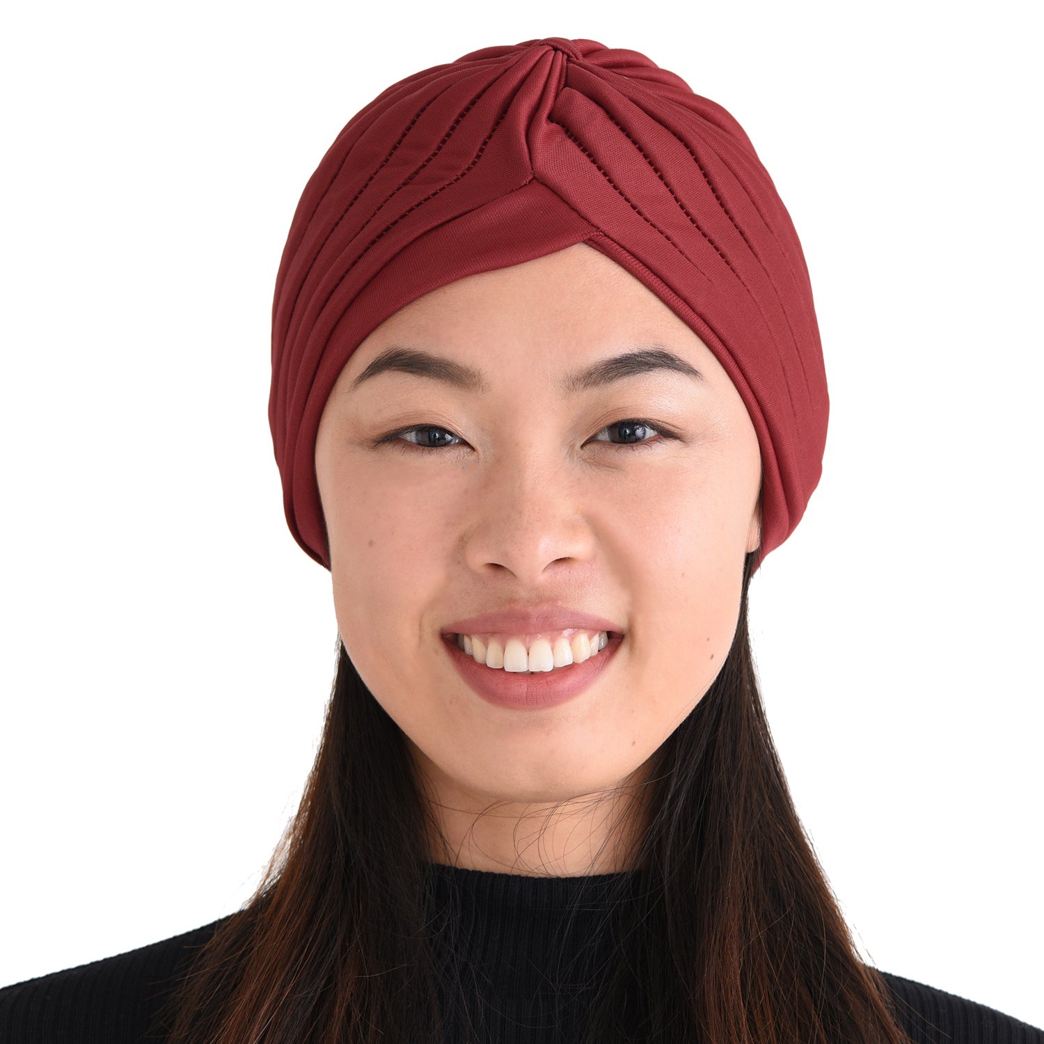 Charm Men's Red Wo Turban Hat Head Wrap - Twist Head Cover Costume Chemo Bonnet Cap