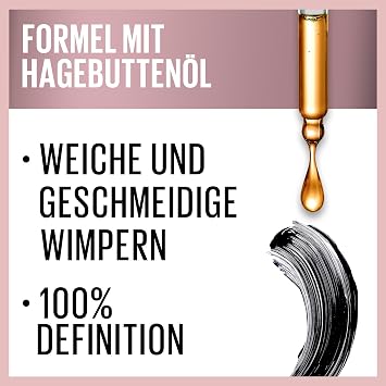 Maybelline New York Lash Sensational Luscious Mascara für voluminöse Wimpern Wimpern-Entfalter-Bürste mit Öl-Komplex für geschmeidige Definition Farbe: Very Black 95ml