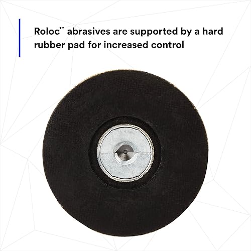 Miniatura 5 de 3M Roloc - Conjunto de almohadilla de disco 05540, 3 pulgadas, cambio rápido, almohadilla de respaldo duradera