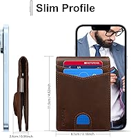 Vista 5 de Cartera para Galaxy SmartTag, Marrón, Carteras con soporte para rastreador