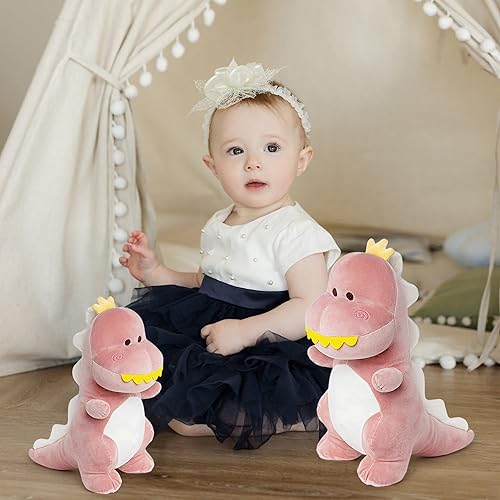 Miniatura 9 de Adorlynetty Lindo juguete de peluche de dinosaurio grande de 15.7 pulgadas, suave dinosaurio de peluche, dinosaurio de peluche, dinosaurio de