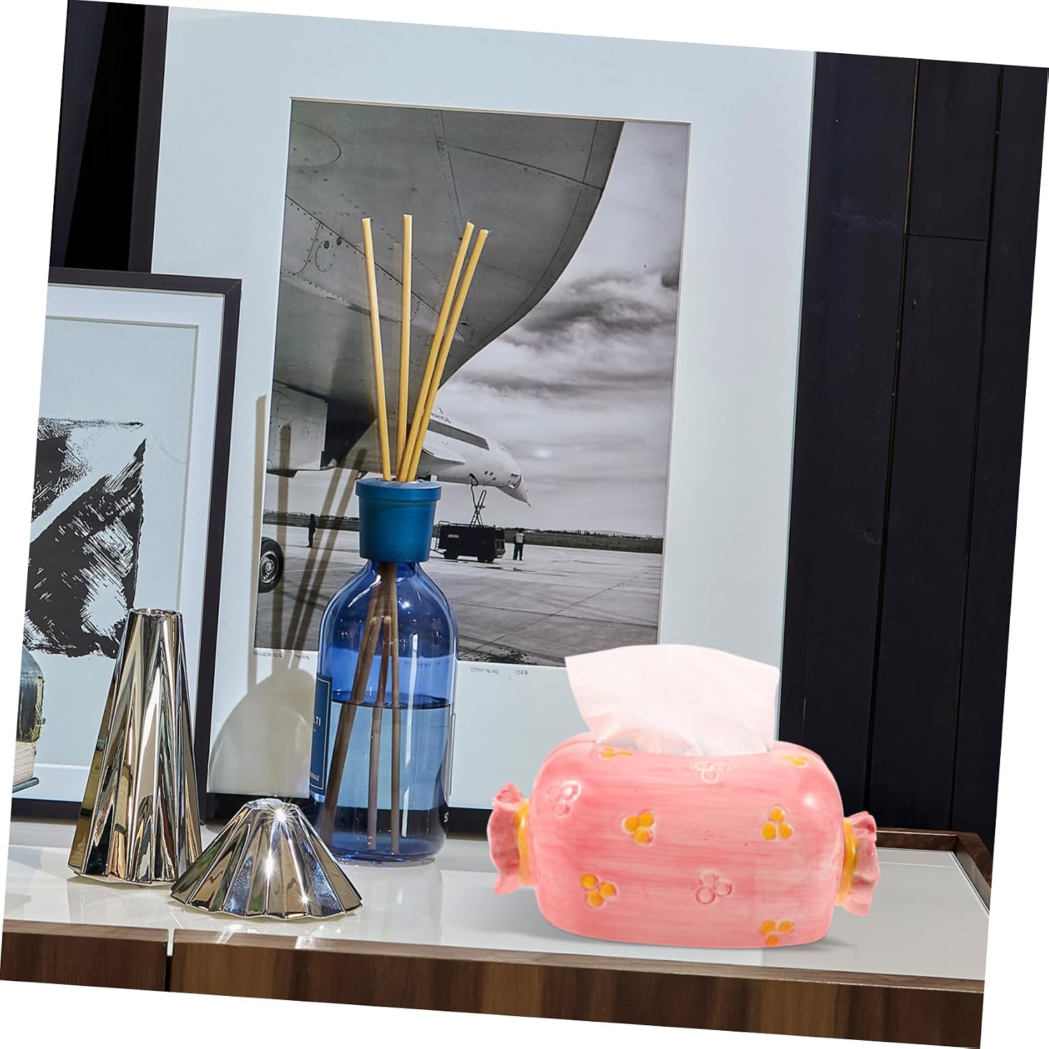 Candy Shaped Ceramic Desktop Tissue Box Cover for Office Desk image 4