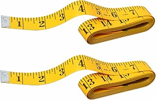 양면 120인치/300cm 바느질 줄자, 신체 측정 및 의류 및 공예를 위한 유연한 눈금자, 투명 프린트, 방수, 바느질용 금속 끝이 있는 유연한 PVC