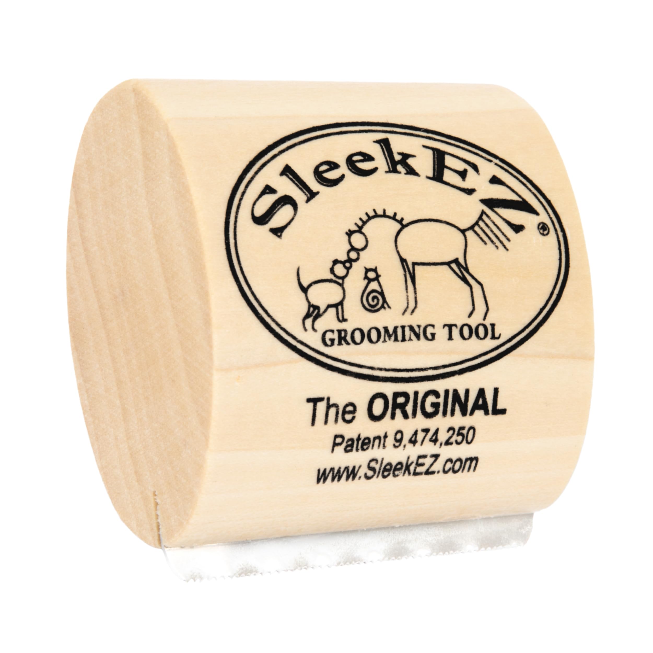 SleekEZ Cat Brush for Shedding & Cat Brushes for Indoor Cats | Pet Brush for Cats | Grooming Tool | Works for Short & Long Haired Pets | Great for All Fur Types | Made in USA | 1 pack | 2.5 inch