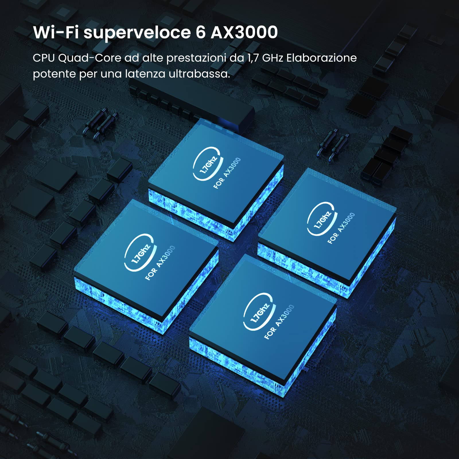 Tenda Nova MX12-1 Pack (Unità aggiuntiva, GE), AX3000 Mesh Wi-Fi 6 System, ampia copertura Wi-Fi fino a 110㎡, 1.7 GHz Quad-Core CPU, porte LAN Gigabit, supporta Alexa