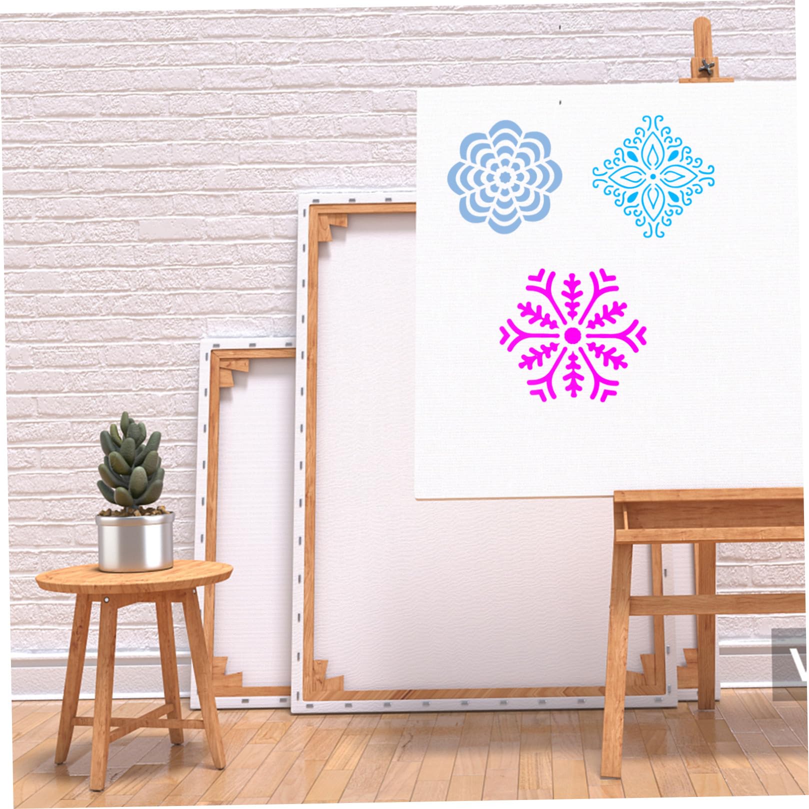 Housoutil 2 Ensembles Pochoirs Mandala Diy Réutilisables Pour Peinture Outils Créatifs Et Pratiques Pour Projets Artistiques 56 Pièces * 2