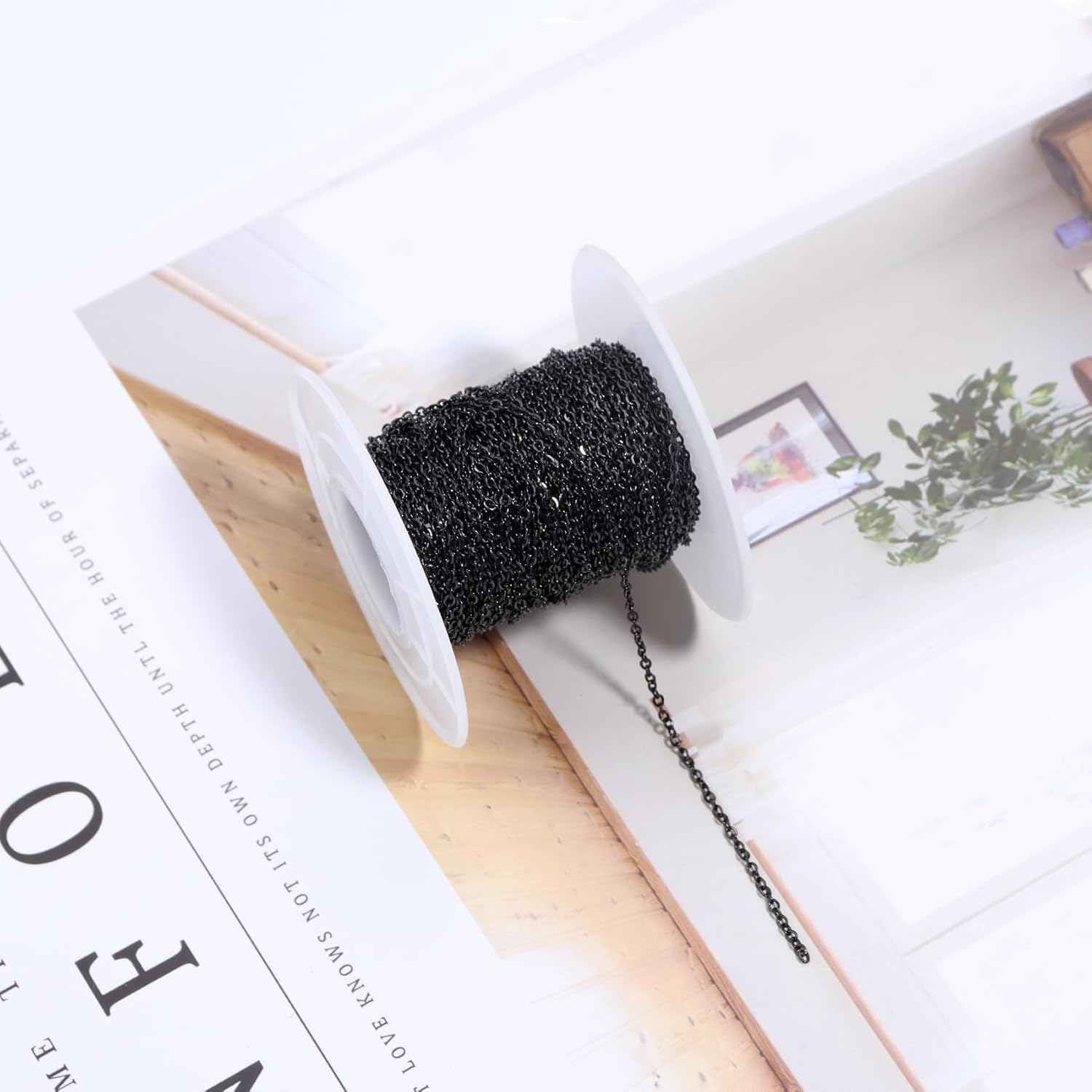 Topacket 33Feet Black Stainless Steel Necklace Chains Cable Link Chains for Jewelry Making DIY Craft Kit with Lobster Clasps Jump Rings - Image 7