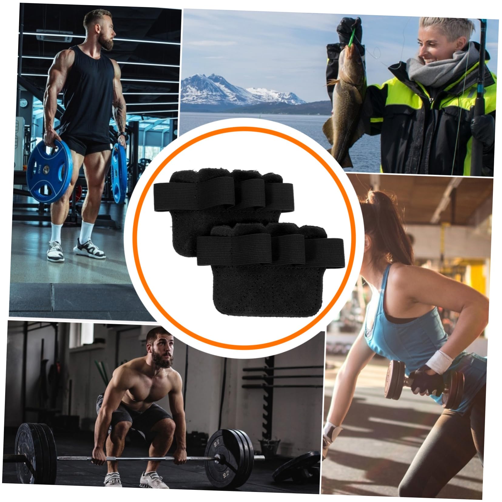 BESPORTBLE 4 Pairs Gloves Gym Lifting Hand Grips Barbell Pads Pull up Gloves Training Supplies
