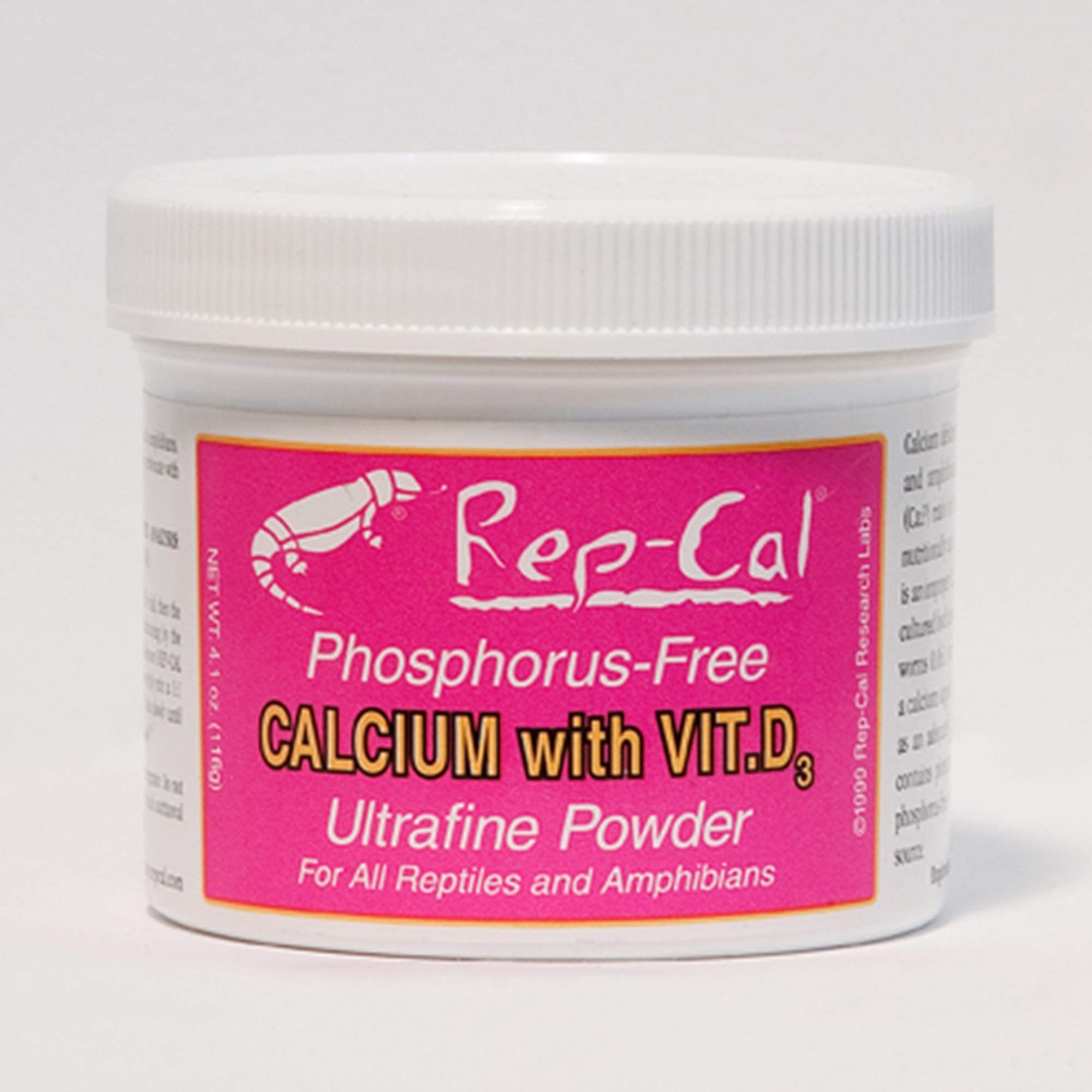 Rep-Cal Phosphorus-Free Calcium with Vitamin D3 Ultrafine Powder, 3.3 oz.