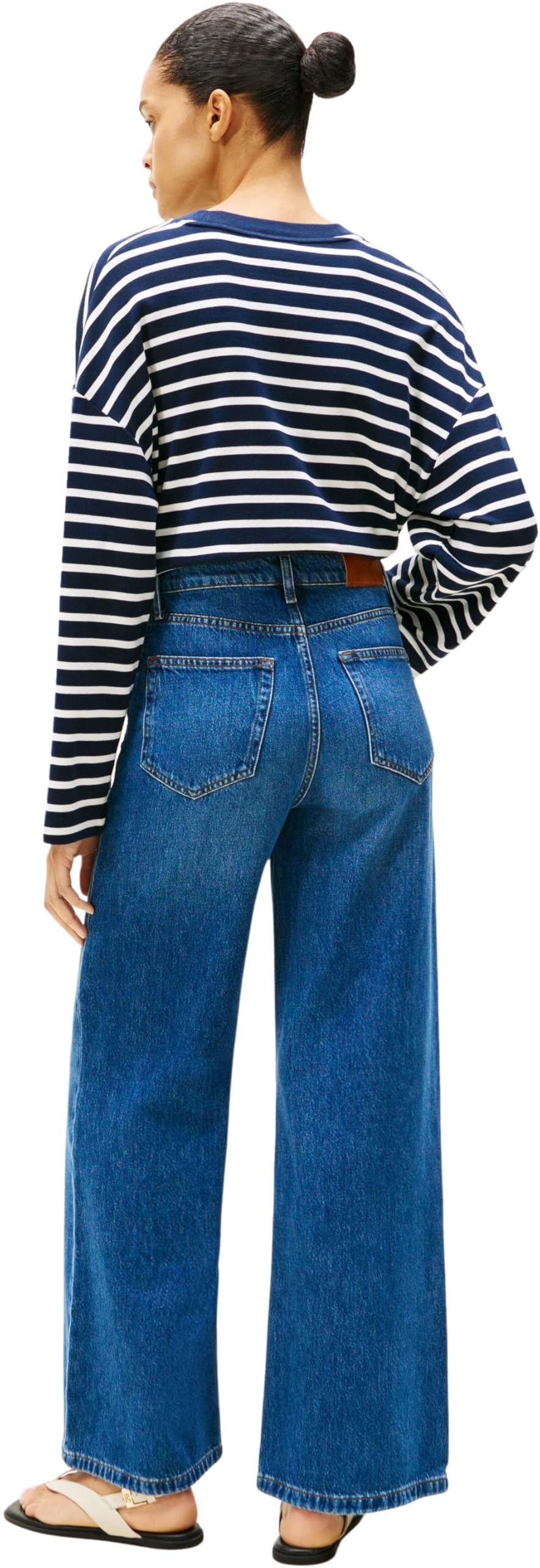 Tommy Hilfiger Vaqueros Mujer FLO Wide Leg Talle Alto