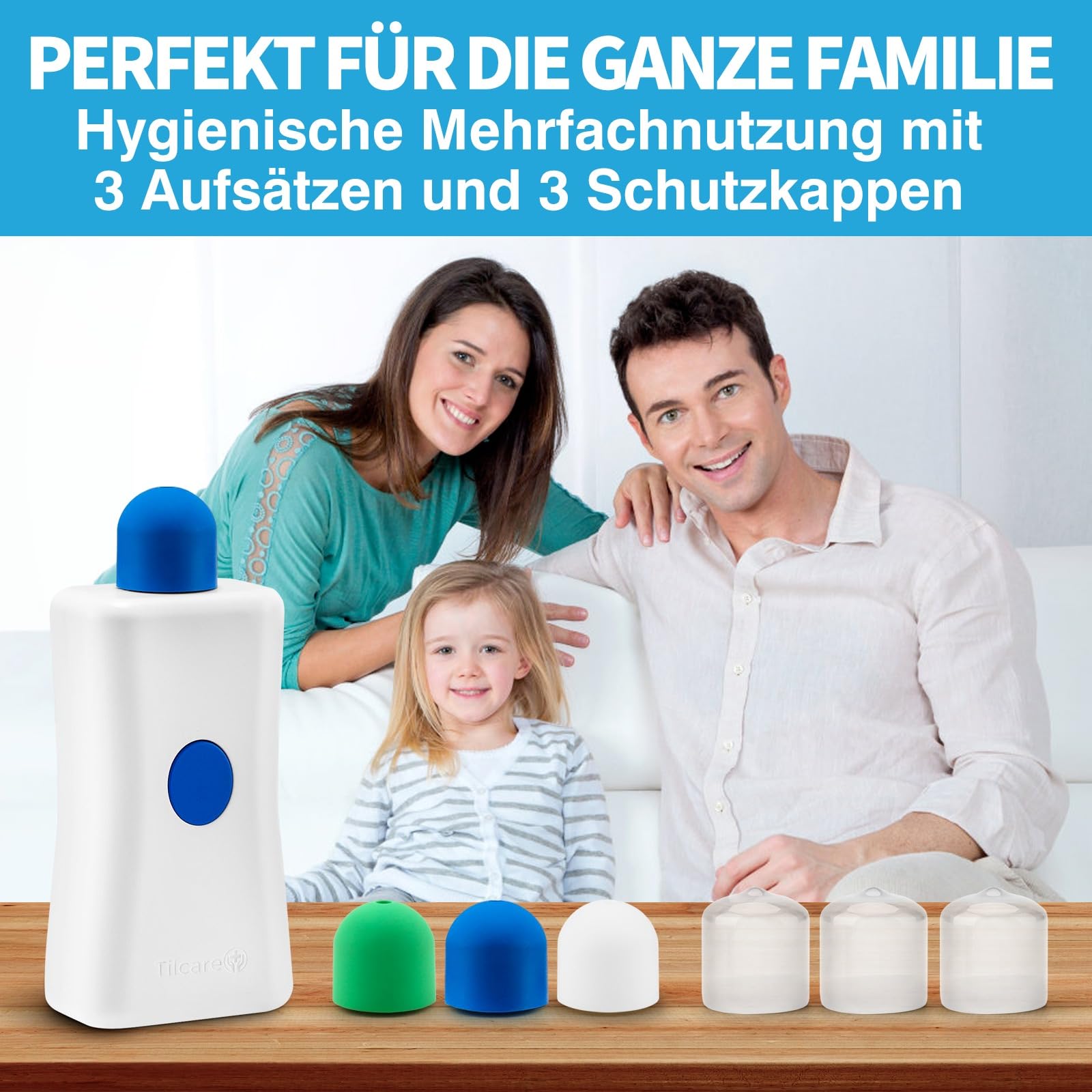 Gerät für Ohrdruckentlastung von Tilcare - Ausgleichendes Ohrensausen beim Fliegen, Schwimmen, Tauchen, bei Erkältung und Allergie-Beschwerden - Kommt mit tragbarem Schutztäschchen