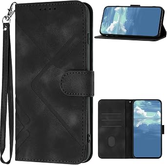 Compatible with Xiaomi Pocophone F1 PU Leather Cover,Built-in Magnet,Compatible with Xiaomi Poco F1 Flip Kick Stand Corner Fall Prevention Card Holder Wallet Black