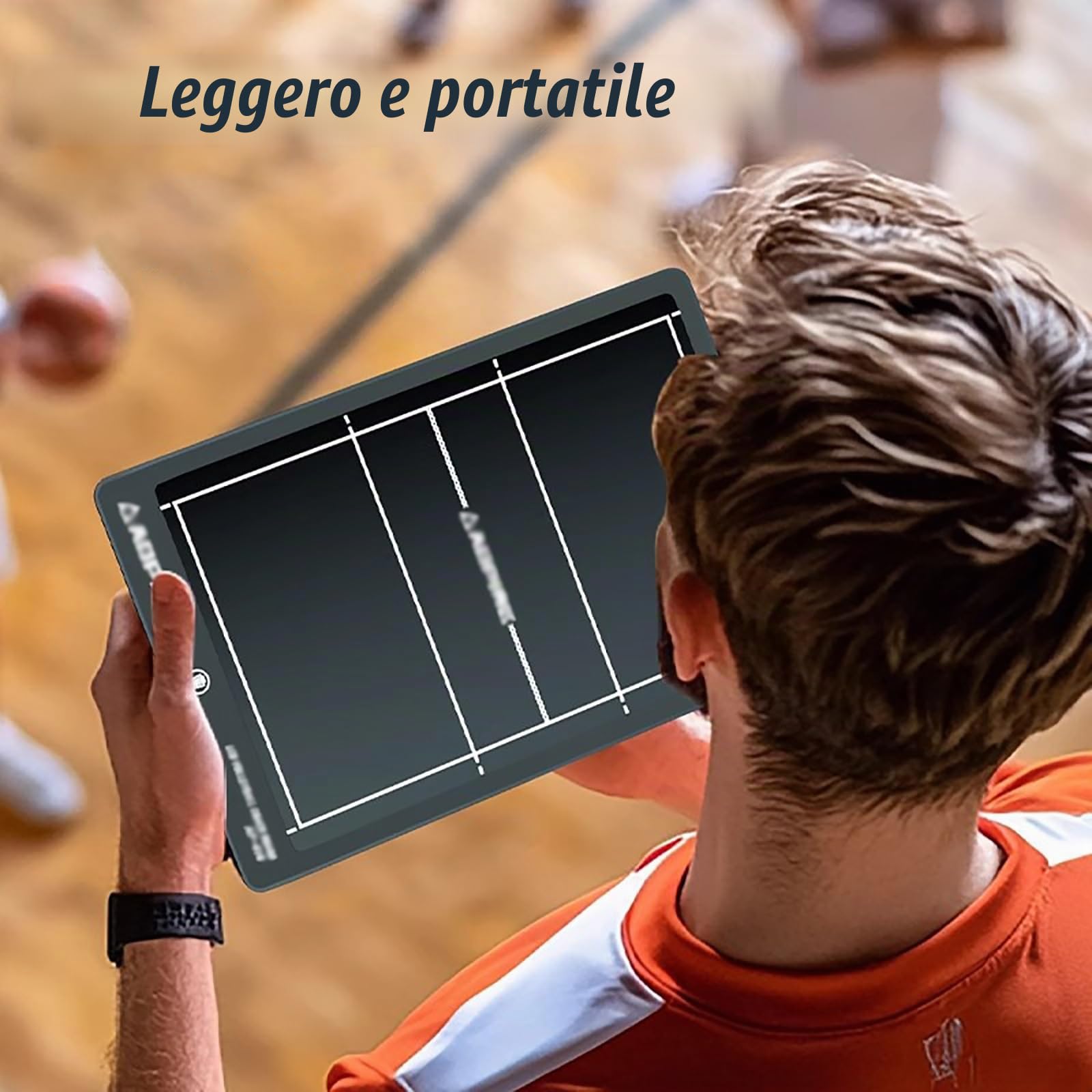 Lavagna Tattica Elettronica LCD per Pallavolo, Lavagna per Allenatori di Pallavolo, con Penna Stilo, Leggera e Portatile, per Spiegazioni Tattiche