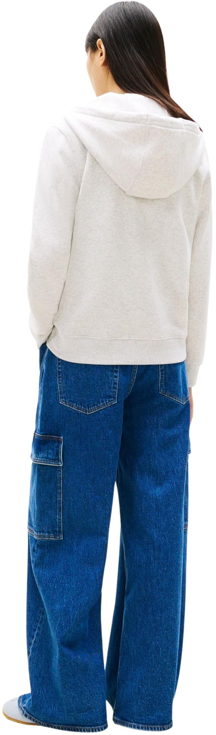 Tommy Jeans Damen Hoodie mit Reißverschluss Zip Thru mit Kapuze