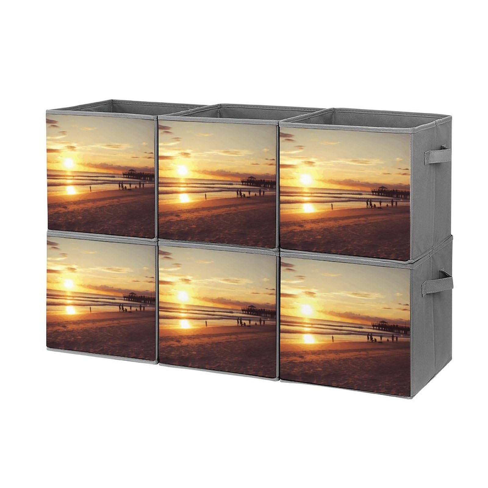 Organiseur durable avec poignées et bacs pliables de plage