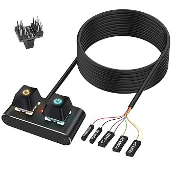 XMSJSIY PC Power Button Desktop Computer External Power Switch