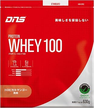 DNS Whey 100 Protein, Tropical Mango Flavor, 22.2 oz 630 g, Made in Japan, Mix with Water, Protein, WPC, Whey Protein, Muscle Training