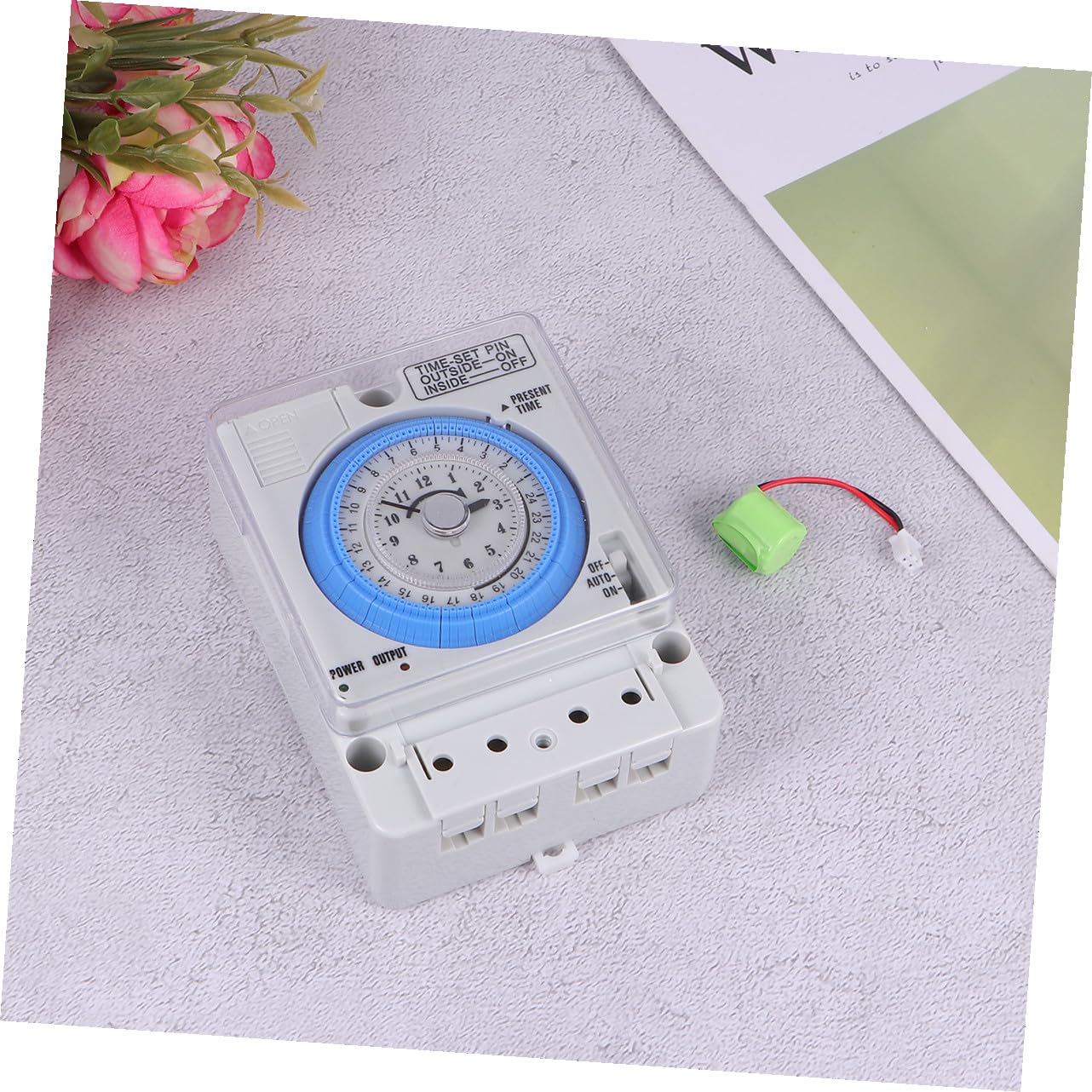 Mechanischer Timer Küchen Timer Analog Kompakt Mechanische Zeitschaltuhr für Backen und Kochen Langlebiger Elektromechanischer Zeitschaltuhr Druckstift Multifunktionaler Countdown