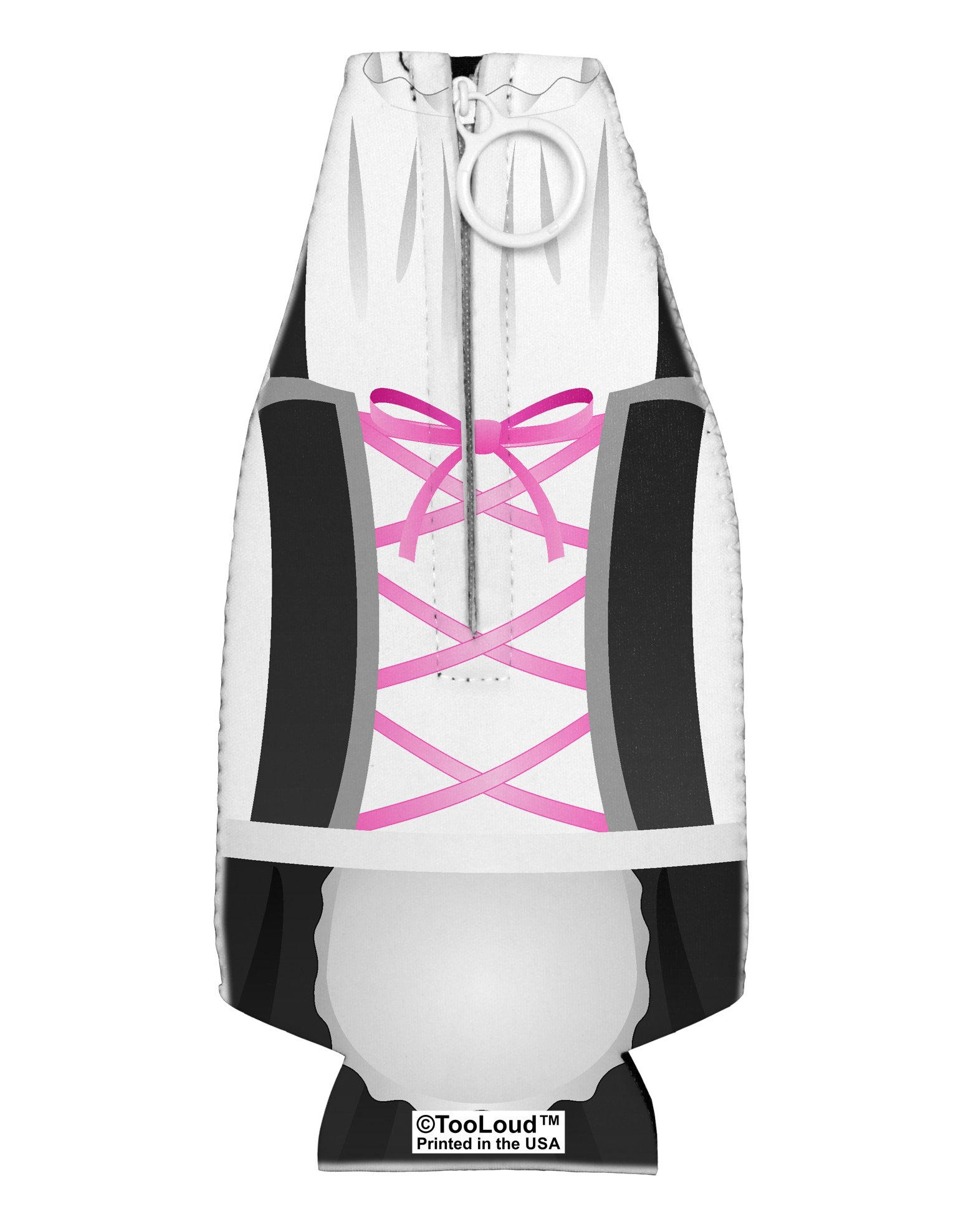 TooLoud Dirndl Costume Black Collapsible Neoprene Bottle Insulator All Over Print