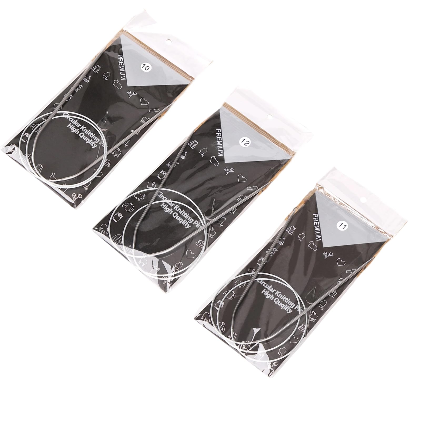 Stainless Steel Circular Knitting Needle Set with Stitching Markers for Smooth Crafting in Multiple Size Circular Knitting Probes