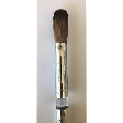 Silver Handle CRIMPED 100% Kolinsky Acrylic Nail Brush (Crimped 22)
