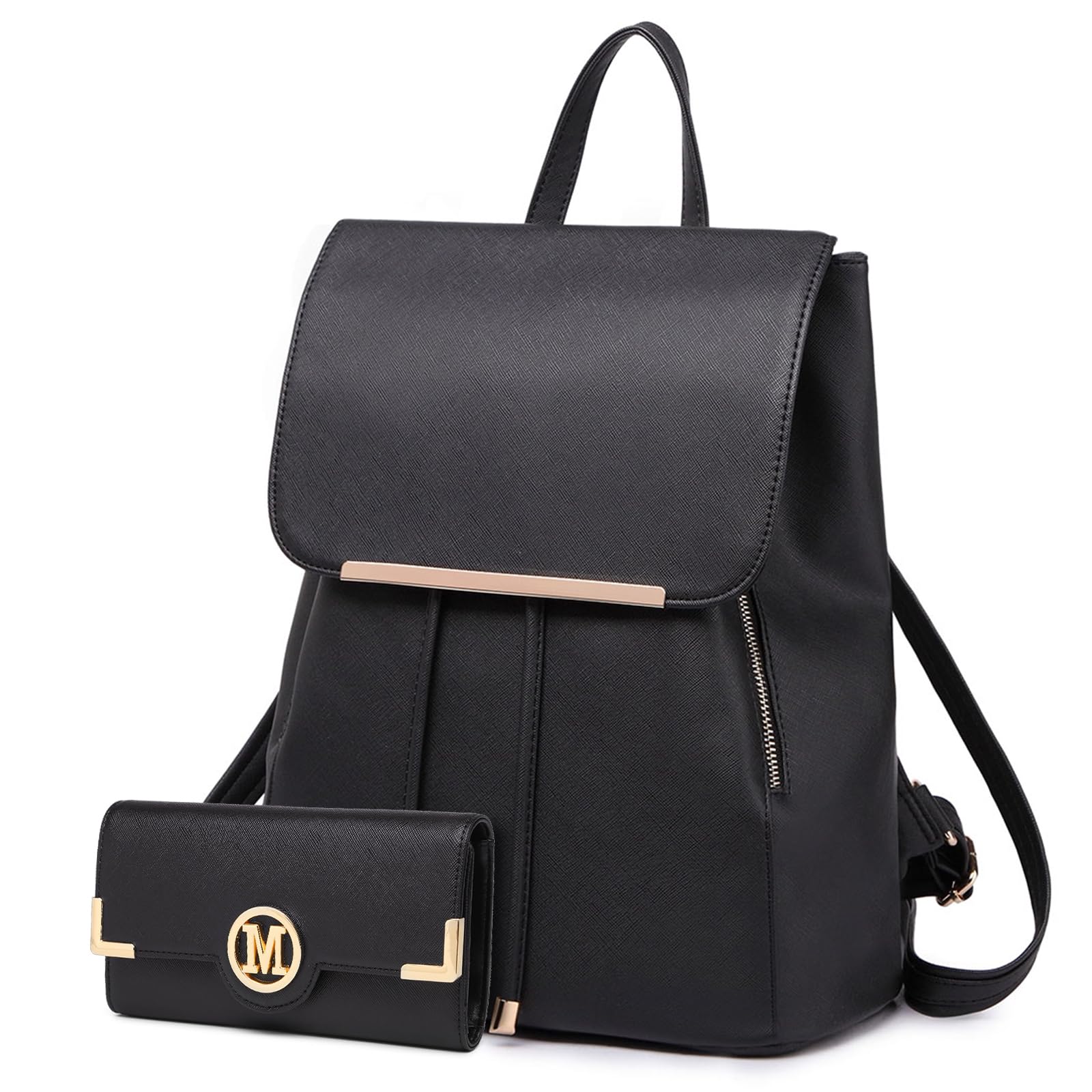 Miss Lulu Backpack with Purse Women Small Waterproof Daypack City Backpacks PU Leather for Travelling Work School
