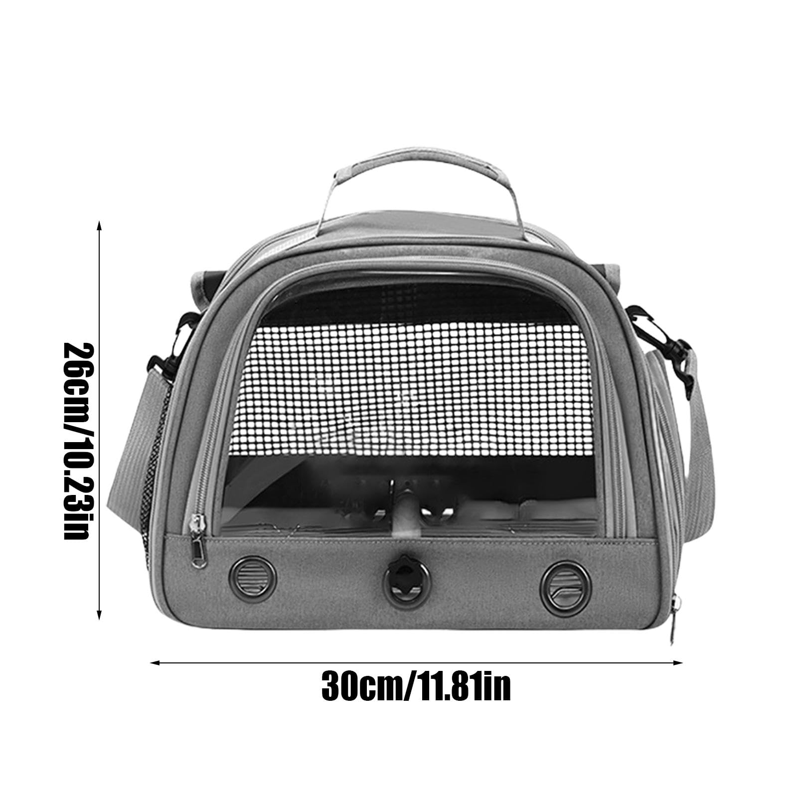 Bolsa transportadora transpirable con cremallera, transportador portátil para pájaros, mochila para pájaros con perca, cuerda y bandeja para loros, periquitos, guacamayos, cacatúas, jaula acrílica par