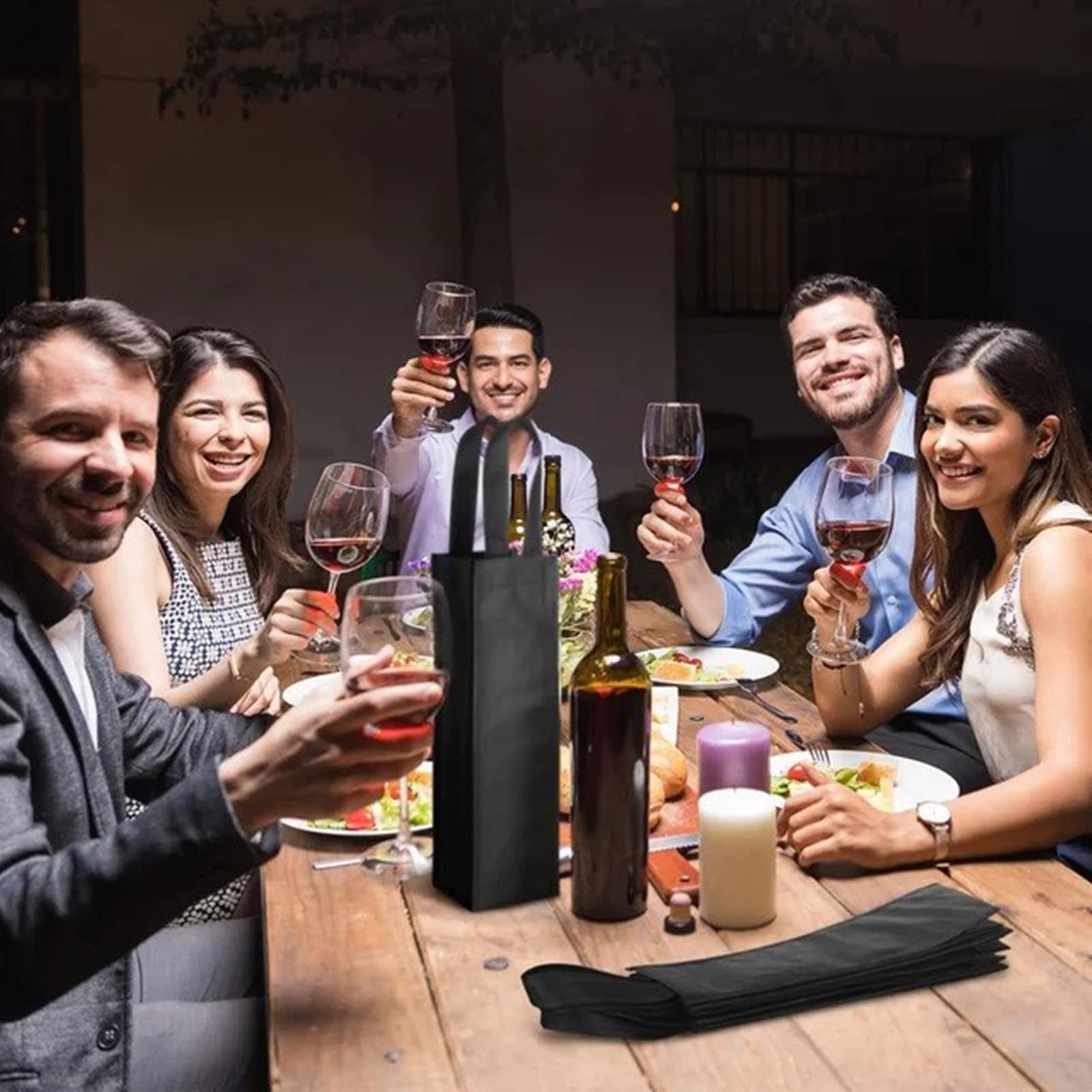 Presentación de vino de botella Bolsa
