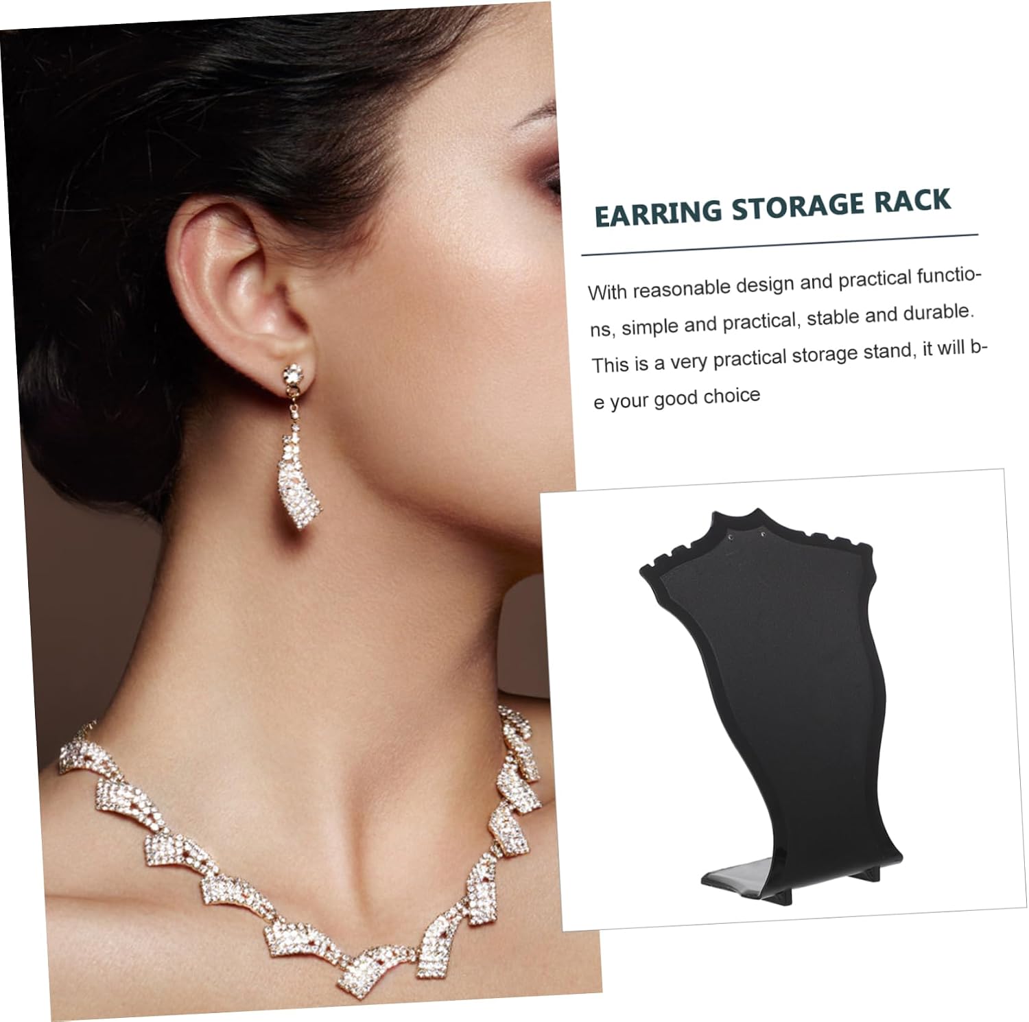 CALLARON Earring Necklace Rack Jewelry Display Stand Plastic for Shop Store image 5