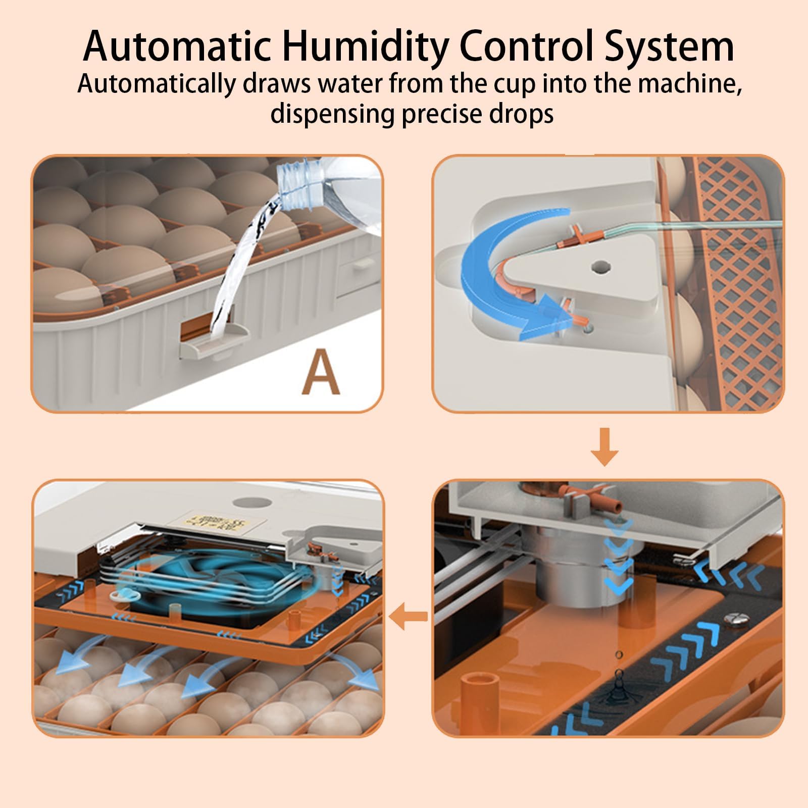 Incubadora de huevos para incubar huevos, volteador automático de huevos y control de humedad, ajuste de temperatura, para codornices de pollo, pato, escuela de granja