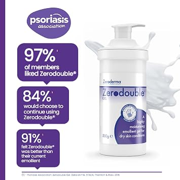 Zeroderma Zerodouble Gel, 2-in-1 Formula for Dry Skin, 500g