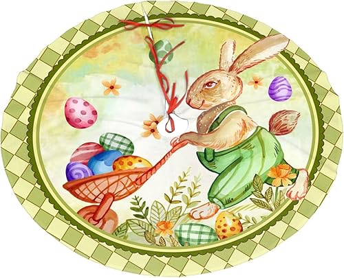 Falda de árbol de Navidad con huevos de Pascua coloridos, 36" para Navidad, Halloween, Año Nuevo, decoración de fiesta, árbol de casa, alfombra,