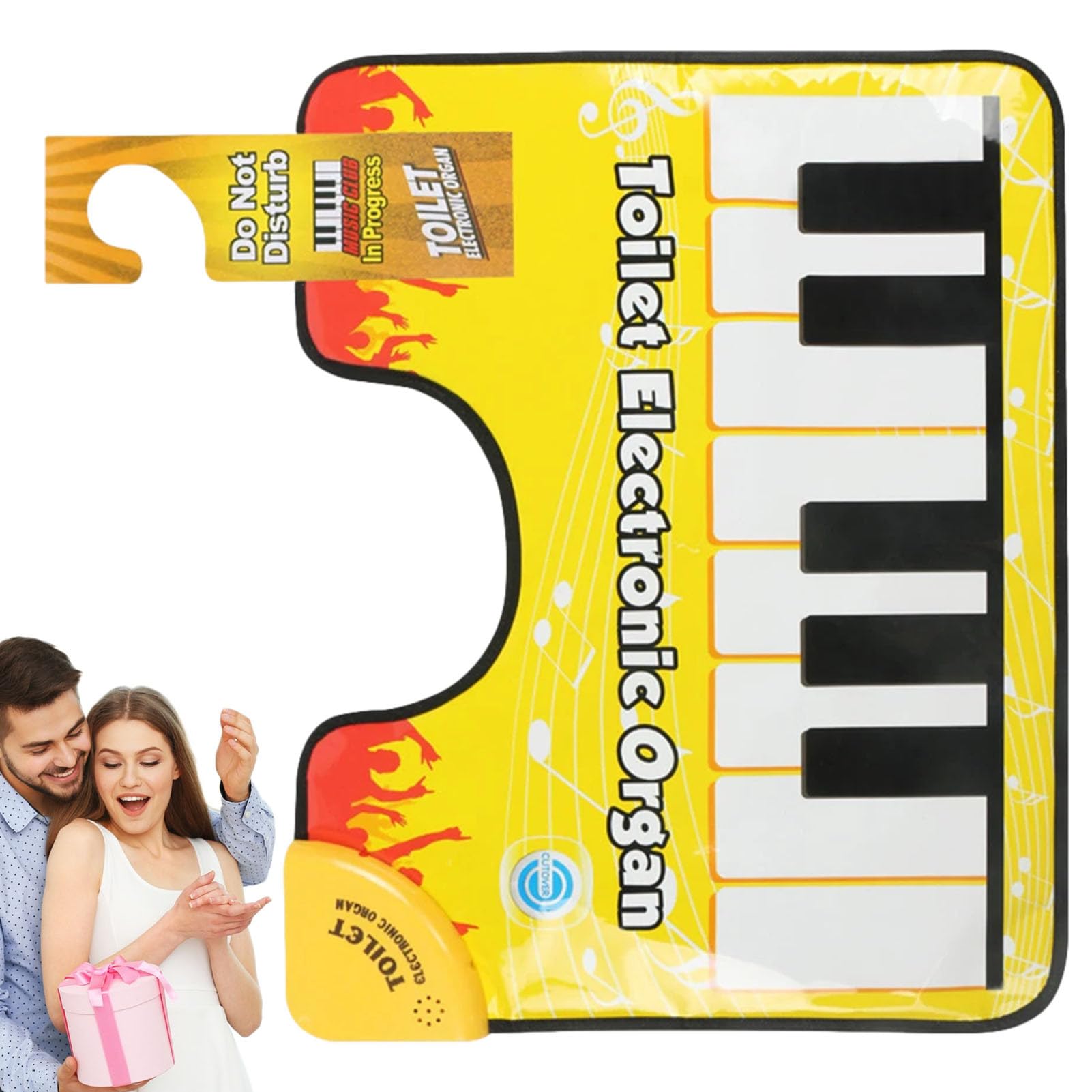 Alfombrilla de Piano para baño, Alfombrilla de Piano para Inodoro,Alfombrilla para Teclado de Piano de Suelo - Alfombra con Sonido de Piano para IR al baño, Alfombra de Piano para IR