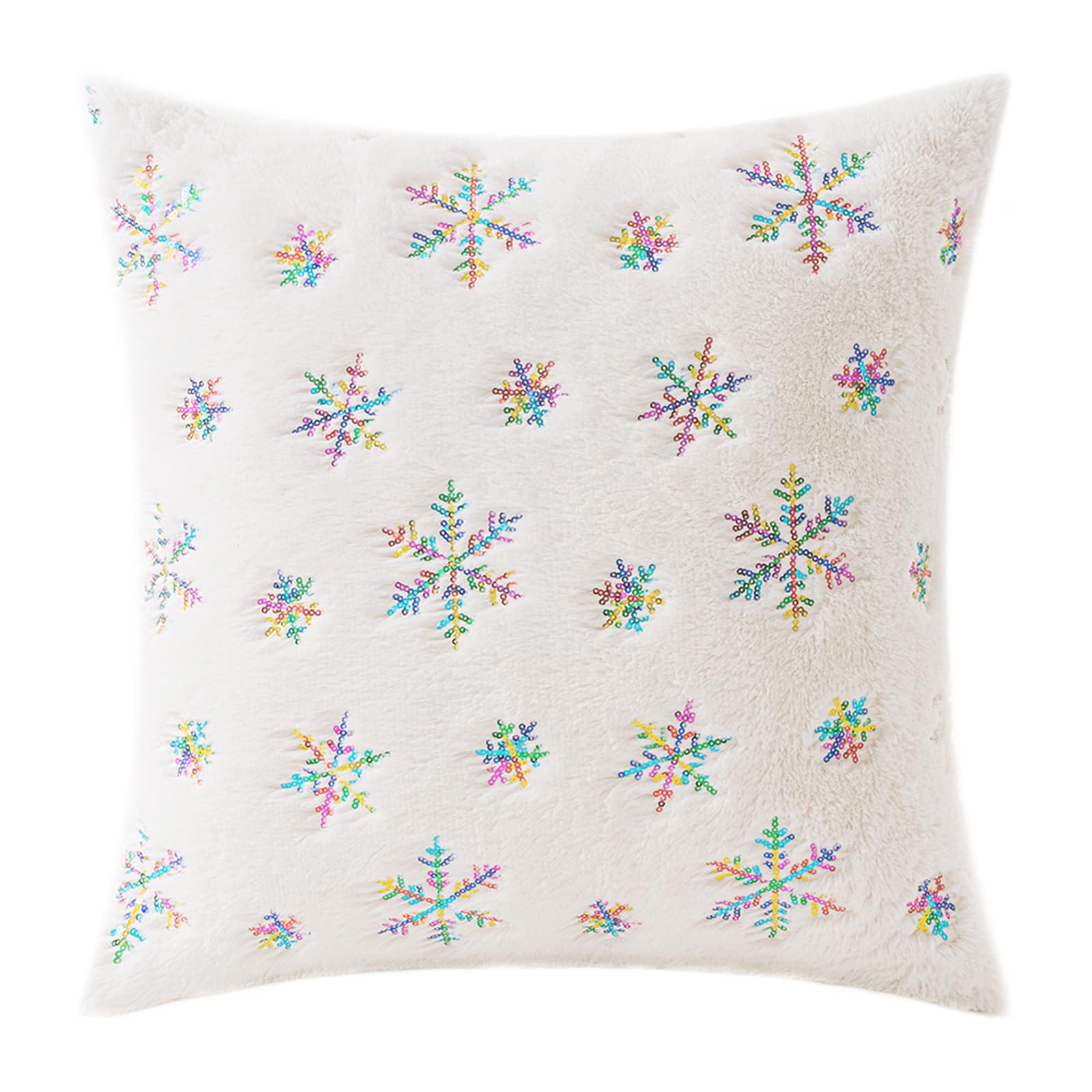 Kalttoy C Snowflake Pillowcase Hristmas Ushion Over Winter Living Room Sofa Ouch Decoration Sequins Pillow Overs Decor Hristmas Ushion Over