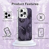 Vista 476 de I-MGAE-IN-AR - Funda diseñada para iPhone 12 y 12 Pro, diseño de mariposa plateada brillante, funda protectora de poliuretano termoplástico, suave