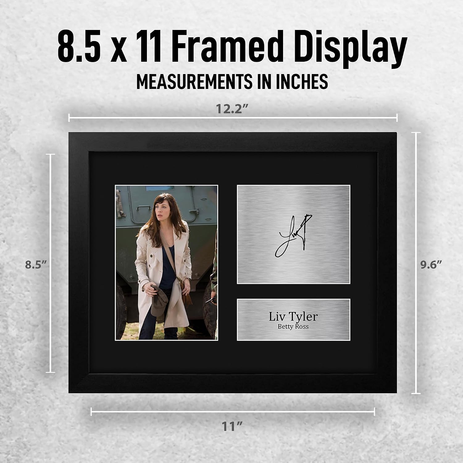 HWC Trading Liv Tyler The Incredible Hulk Gifts Printed Signed Autograph Picture for Movie Memorabilia Fans - US Letter Framed (ID-008407)