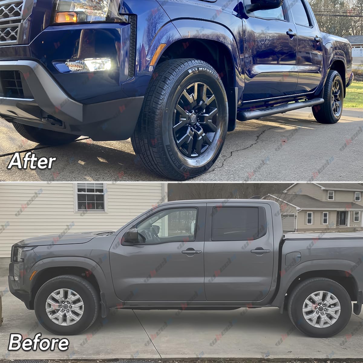 17 inch Hubcap Wheel Skin Covers Compatible with 2022-2024 Nissan Frontier SV, Durable ABS Plastic Rim Covers (Set of 4), Fit for Standard Wheels - Snap On Tire Cover Replacement