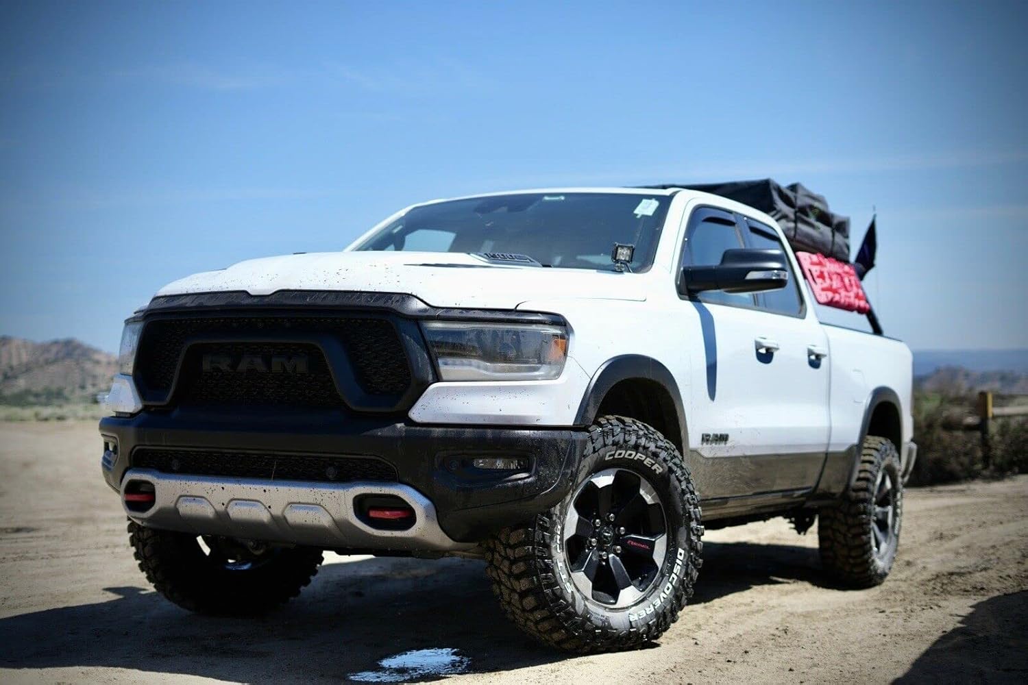 Overland AXIS Universal Adjustable 17" to 25" Truck Bed Rack with LED Lights 6' Beds (62" OAL) Overland ROOF TOP Tent