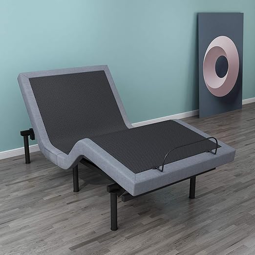 LEISUIT Uphostered Adjustable Bed Base with Head and Foot Incline