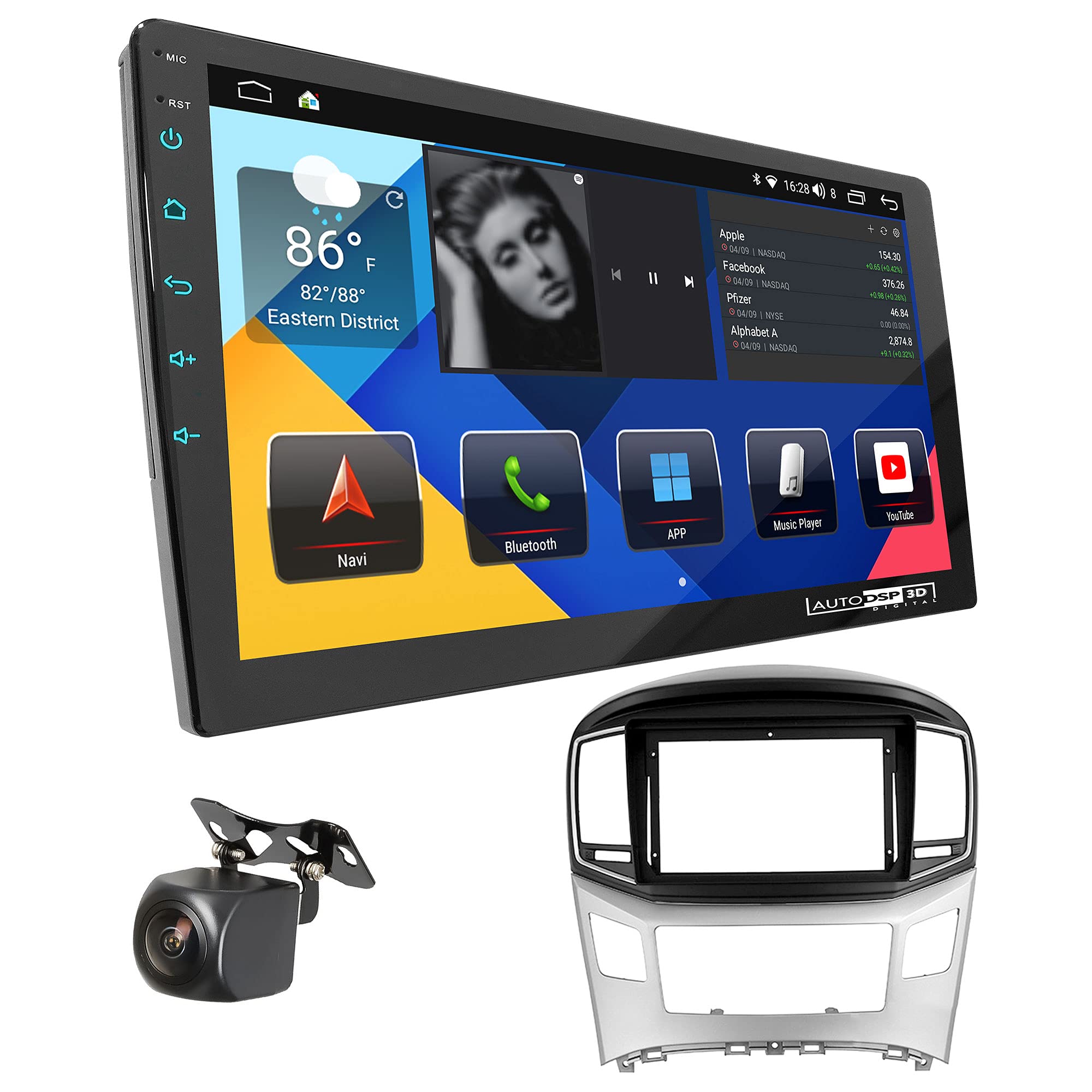 UGAR Compatible for HYUNDAI H-1, Starex, i800, iLoad, iMax 2015+ 9 Inch Android DSP 4GB+64GB Car Radio DAB+ HD Full Touch Screen GPS Navigation