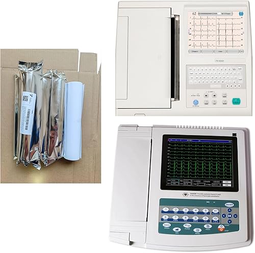 5 rollos de papel EKG apto para Welch Allyn/para Mortara ELI 230, apto para Contec 1200G y E12, apto para Fukuda FX-8322, FX-8400, FCP-231, FCP4101,