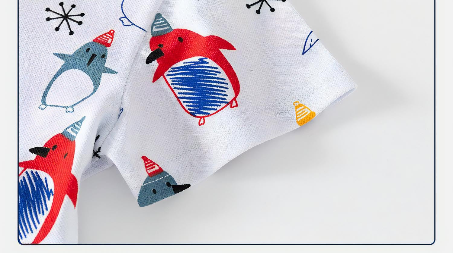 HONE BABY 100% Cotton Half Sleeve White Penguins Design Kids Polo Tshirt for Baby Boys of 3 to 4 Years Old - Image 4 thumbnail