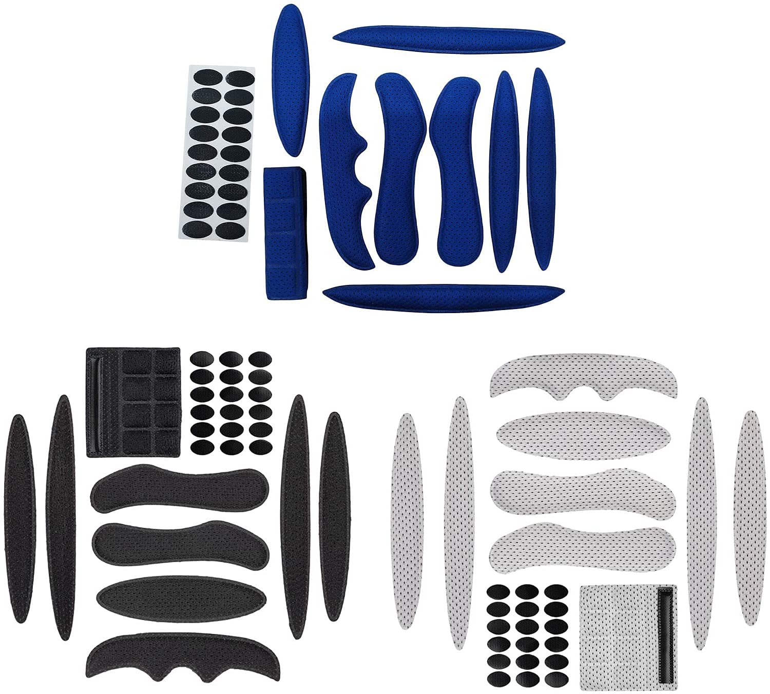 Generico 27pcs Casco della Bici Imbottitura Kit Universale Bicicletta Casco del Motociclo di Ricambio Schiuma Pads Set Spugna Liner Chin Strap Pad - NeroProfessionale e alla Moda