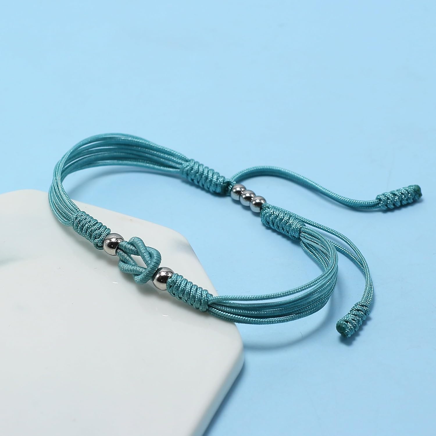 LAMIBEE Infinity Surfer Friendship Bracelet, Forever Love and Friendship with Multicolor Color, Lucky Tibetan Knot Protection String Woven - Image 5