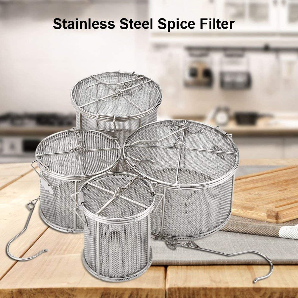 Colador de Condimento de Especias Acero Inoxidable Colador de Bolas de Té Sopa de Condimentos Seperation Cesta Filtro de Especias Herramientas de Cocina[14 * 10]