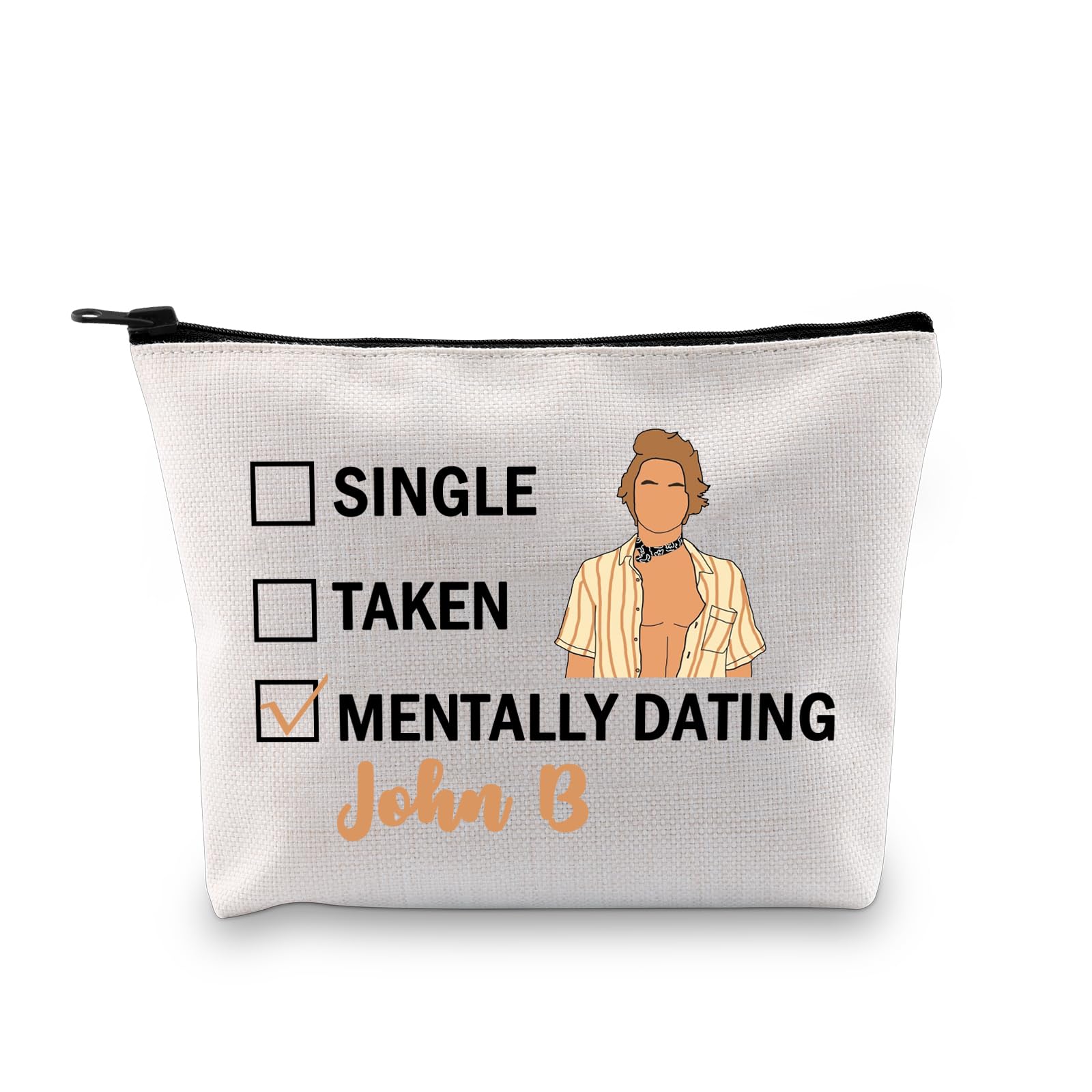 G2TUP John B Inspired Gift Mentally Dating John B Makeup Bag John B Fan Cosmetic Bag John B Merch, Mentally Dating John B MB